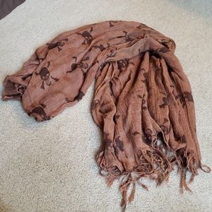 Brown skull scarf, purchased in Rome Italy